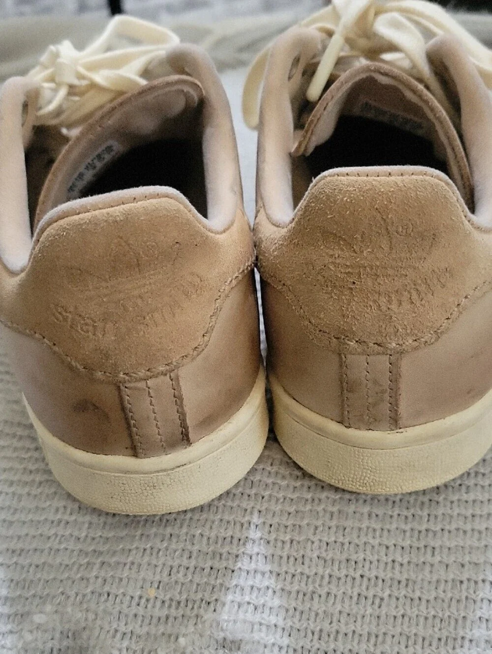 adidas Stan Smith Taupe Leather Sneakers  Lace Up Mens 6.5, Women 8 Y2K